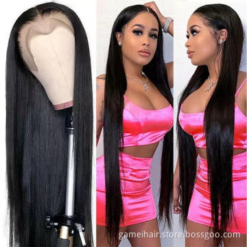 Raw Indian Virgin Human Hair Hd Swiss Lace Wig Cheap Cuticle Aligned Transparent Full 360 Lace Wig Natural Human Hair Wig Vendor